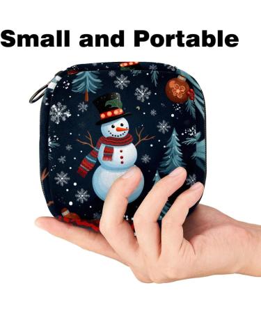 MuooouM Women s Menstrual Cup Storage Bag - Christmas Snowman Pattern Portable Bandage Pads Organizer for Teens - Buy Online on GoSupps.com