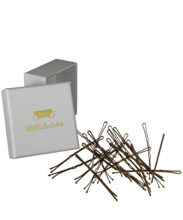 HaarlieLeLiebst more grip hair clamps bobby pins anti slide (24 pieces | brown | 6cm) ultra paint with special painting including box for storage (box color: white) - Buy Online on GoSupps.com