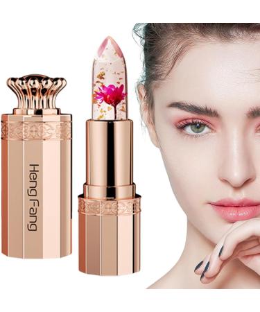  Bavokon Colored lipstick | Nourishing temperature-changing lip balm | Moisturizing lip gloss with gold leaf flower - Warm and party-friendly jelly lip stick Bavokon - Buy Online on GoSupps.com
