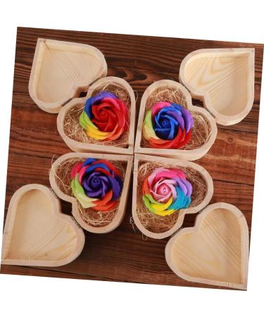 COLLBATH Soap Flower Creative Candle Rose Candle Gift Christmas Decorative Candle Natural Bar Soap Petals Guest Soap Petals Body Soap Petals for Wedding Gifts Makeup Artificial Bamboo Red 13*13cm Red - Buy Online on GoSupps.com