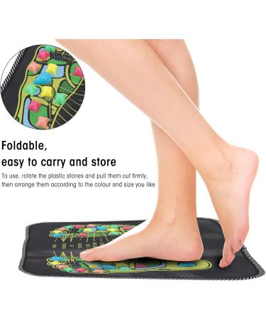 Circulatory-Promoting Footprint Mat | Foldable Acupuncture Design for All Ages | Synthetic Leather & PP (35x35cm) - Buy Online on GoSupps.com