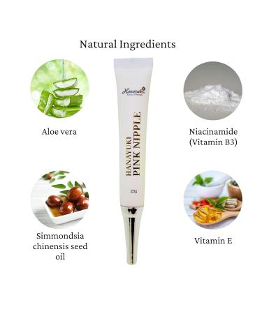 HANAYUKI Pink Nipple Skin Cream - Natural Dark Spot Corrector for Intimate Areas | Ascorbic Acid Niacinamide & Vitamin B3 | 0.7oz - Buy Online on GoSupps.com