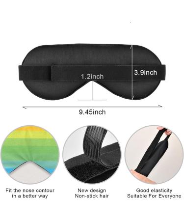 Haskirky Light Blocking Eye Mask - Breathable & Adjustable for Men and Women - Ideal for Travel, Yoga & Deep Sleep - Rainbow Design - Buy Online on GoSupps.com