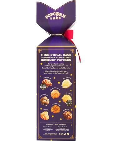 Popcorn Shed Snack Selection Gift Box | 8 Bags of Gourmet Popcorn Inside | Vegetarian Gift | Luxury Popcorn Snacks for Foodies Popcorn Selection Gift Box - Buy Online on GoSupps.com
