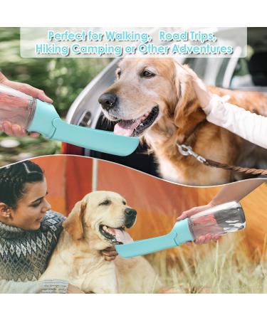 Petcooz 550ml Dog Drinking Bottle - Portable Foldable Water Bowl for Travel | Perfect for Walks & Outdoor Adventures - Blue - Buy Online on GoSupps.com