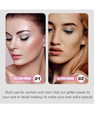 Lurrose Glitter Powder Spray - Shimmering Highlighter for Hair, Face, Body & Nails - Silver Sparkle Makeup Spray - 7cm*5.5cm*3cm - Buy Online on GoSupps.com