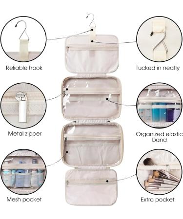 Narwey Hanging Travel Toiletry Bag for Women - Brown (Large) | Cosmetics Makeup Organizer for Travel Size Accessories - Buy Online on GoSupps.com