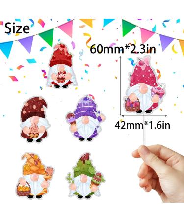 Kids' Ice Cream Dessert Themed Gnome Happy Birthday Cupcake Toppers Set of 18 Pieces - These are great ice cream-themed parties baby shower parties or birthday party decorations for boys and girls - Buy Online on GoSupps.com