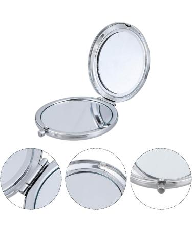 Portable Makeup Mirror Portable Beauty Mirror Compact Mirror Desktop Makeup Mirror Round Makeup Mirror Folding Mirror Travel Cosmetic Mirror Small Double Mirror Miss Metal - Buy Online on GoSupps.com