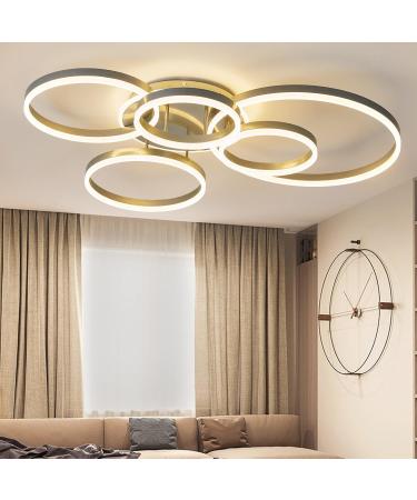 Buy LED Dimmable Ceiling Lamp | 85W Round Spotlight Chandelier for Living Room Bedroom & Office - Stylish Aluminum Design - Buy Online on GoSupps.com