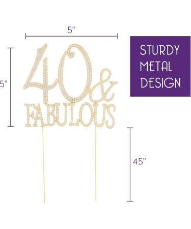 D coration de g teau de 40e anniversaire avec l'inscription en anglais 40&Fabulous (fran ais non garanti) 40 & Fabulous Gold - Buy Online on GoSupps.com
