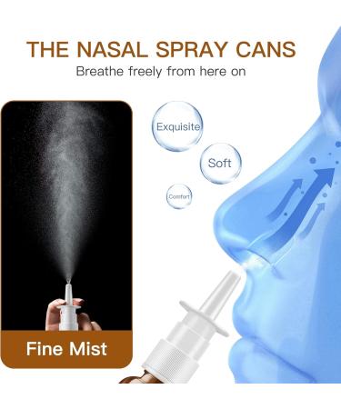 Nasal Spray Bottle Set - 6 Pcs 30ML Amber Refillable Fine Mist Sprayers with Funnels & Labels | Perfect for Travel & Home Use - Buy Online on GoSupps.com