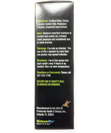 Nasal Nectar NaturePro Moisturizing Nasal Mist All Natural 1 oz for Nasal Dryness Contains Real Honey - Buy Online on GoSupps.com