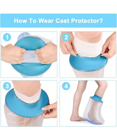 Fasola Non-slip Cast Cover S-Foot Waterproof for Broken Foot - Shower Reusable Ankle Cast Bag - Keep Bandage Dry - Buy Online on GoSupps.com