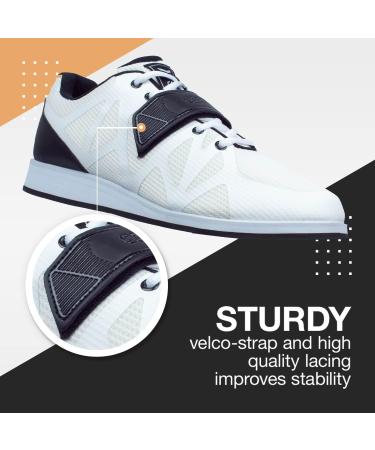 Nordcore Weightlifting Shoes - Powerlifting & Bodybuilding Squat Shoes in White 43 EU | International Shipping Available - Buy Online on GoSupps.com