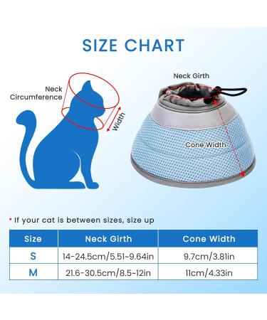 Idogchew Foldable Soft Protective Collar for Cats - Post-Surgery Recovery & Injury Protection (Blue S) - Buy Online on GoSupps.com