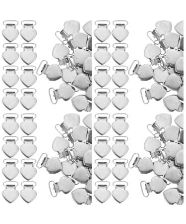 PopetPop 120 StK peach-heart-hearted snable clip Heart bracket clips mattress cover mesh cover made of metal clips for sofa cushions man stainless steel laundry lamb's heart shape (1 Pack) as shown