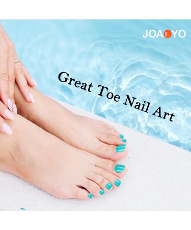 12 Color Press-On Toenails - 288 PCS Short Square with Glue | Glossy Glitter & French Tip Options for Summer - Buy Online on GoSupps.com