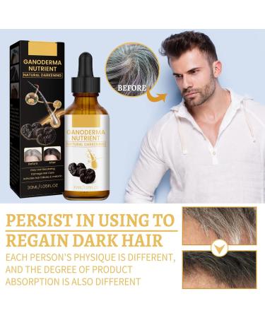 1/2/3PCS Hair Darkening Serum Darka Anti-greying Hair Serum Gray Hair Reverse Essence Ganoderma Nutrient Natural Darkening Serum Darken Your Hair Naturally Without Harming Them (1PCS) - Buy Online on GoSupps.com