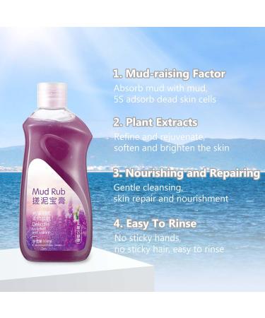 Buy Mud Rubbing Artifact 350ml Lavender Exfoliating & Moisturizing Skin Cleansing Gel | International Shipping Available - Buy Online on GoSupps.com