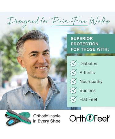 Orthofeet Gramercy 14 Wide Brown Men's Plantar Fasciitis Shoes - Heel Pain Relief and Arch Support - Buy Online on GoSupps.com