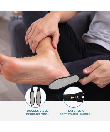 ForPro Black Bear Stainless Steel Pedicure File - Professional Double-Sided Callus Remover for Heels and Feet - Buy Online on GoSupps.com