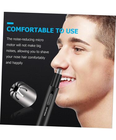 Beaupretty Nose Hair Trimmer & Electric Facial Cleaner for Men & Women - Metal Razor Shaver Body Shavers Hand Wisking Tool - 13x1.6cm Black - Buy Online on GoSupps.com