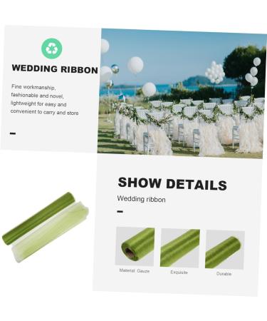 STOBOK 1 roll Prop Gauze Handrail Ribbon Decor Craft Stair Decorative Mesh Tulle Diy Dress Party Wedding 0.01X49X3000CM Green - Buy Online on GoSupps.com