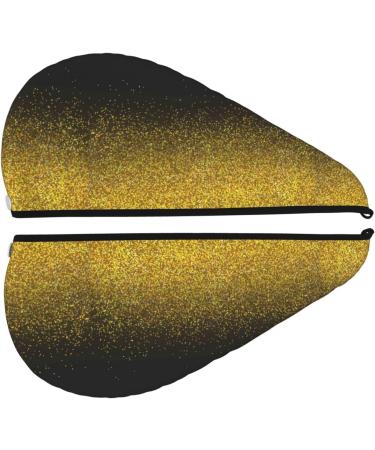 Gold Glitter Gradient Hair Towel Wrap | Quick-Dry Towel Turban for Effortless Hair Drying | International Shipping - Buy Online on GoSupps.com