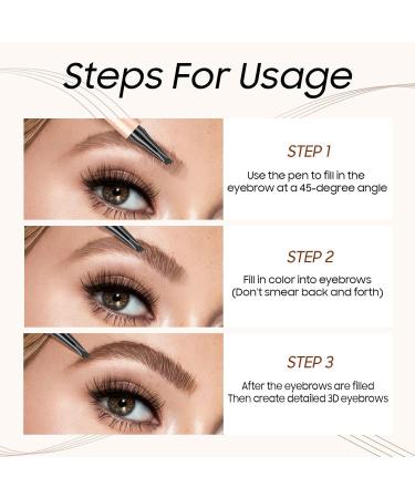 Buy Waterproof Eyebrow Pencil & Microblading Pen - Long-Lasting Dark Brown Eyebrow Makeup | International Shipping - Buy Online on GoSupps.com