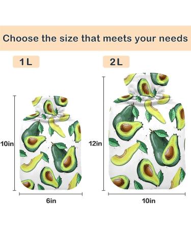 NAANLE 1L Watercolor Disk Heat Bottle with Cover | Transparent Hot Water Bottle for Pain Relief & Therapy - Buy Online on GoSupps.com