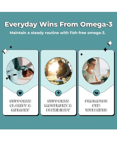 Future Kind Omega-3 Supplement for Clarity Memory and Mobility Comfort 2 Months Supply of Citrus-Scented Softgels with EPA and DHA Vegan Omega-3 Supplement from Algae Carrageenan Free 60 Count - Buy Online on GoSupps.com