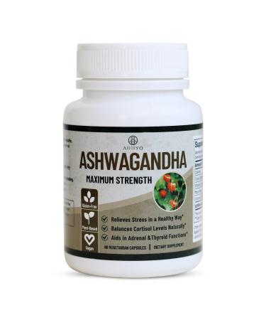 AIHIYO Ashwagandha Capsule 500mg Herbal Supplement with MACA Root Vitamin D2 and Vitamin C 60 Count
