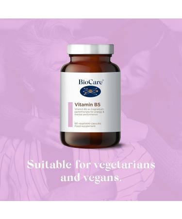 BioCare Vitamin B5 Capsules - Magnesium Pantothenate for Energy & Mental Performance - 60 Capsules - Buy Online on GoSupps.com