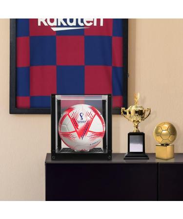 Acrylic Soccer Ball Display Case with Metal Mesh Base - Clear Holder Stand for Sports Memorabilia - J JACKCUBE DESIGN MK809A - Buy Online on GoSupps.com