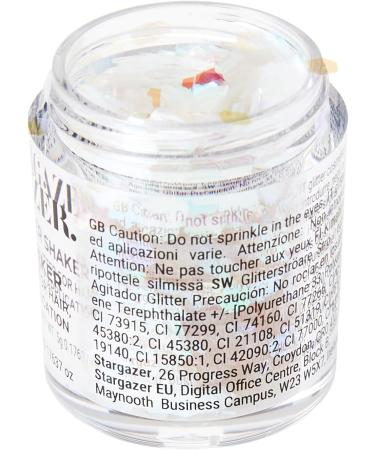 Stargazer Chunky Glitter Shaker UV White. Cosmetic glitter for use on the eyes lips face body hair and nails. - Buy Online on GoSupps.com