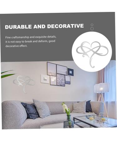 ORFOFE 1pc Wrought Iron Heart Pendant Home Decor Iron Pendant Garden Wall Craft Decor Wall Decoration Rural 35x28.5cm Silver - Buy Online on GoSupps.com