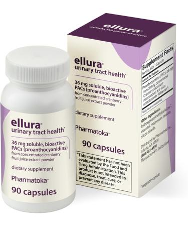 Ellura 36 mg PAC (90 caps)  Highly Effective Urinary Tract Supplement 90 Count (Pack of 1)