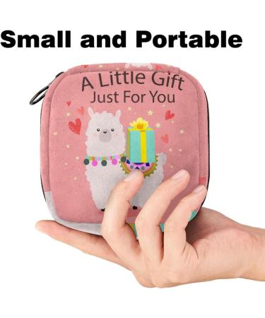 Shop Cute Alpaca Women's Tampon Storage Bag | Stylish Binding-Up Bag with Zip Pockets | Perfect Menstrual Organizer - Buy Online on GoSupps.com