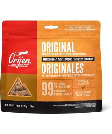 ORIJEN Freeze Dried Cat Treats, Grain Free, Natural and Raw Animal Ingredients Original 1.25 Ounce (Pack of 1)