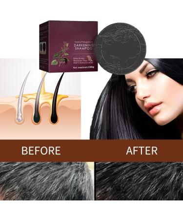  Grgowe 2PC Hair Darkening Shampoo Bar Soap Bar Quickly Removes Excess Oil for More Volume Nourishes and Moisturizes Helps Prevent Hair Loss Suitable for All Hair Types - Buy Online on GoSupps.com