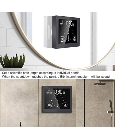 Bathroom Accessory Temperature and Humidity Limit Alarm Function Digital Clock Waterproof Silicone Hole Plug for Bathroom (Black Pisa Leaning Tower Type) - Buy Online on GoSupps.com