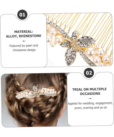 MAGICLULU Alloy Rhinestone Hair Comb Rhinestone Bow Tie Pearl Headpiece Rhinestone Hair Clip Bridal Headpiece Comb Bridal Hair Comb Pearl Hair Accessories Rhinestones Wedding Crystal Bride - Buy Online on GoSupps.com