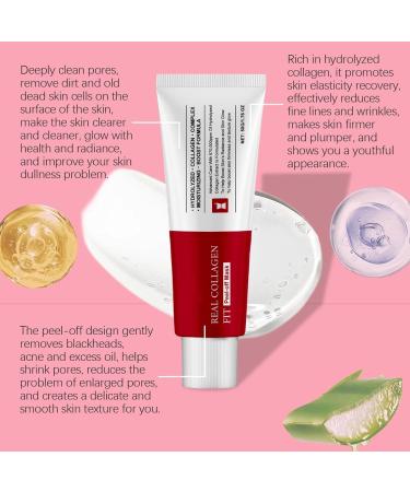 Korean Collagen Face Mask Korean Organic Collagen Mask Korean Organic Collagen Face Mask Peel Off Facial Mask For Elasticity Real Collagen Fit Collagen Wrapping Mask (3PC) - Buy Online on GoSupps.com