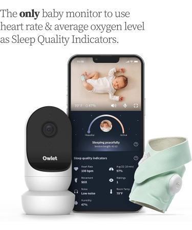 Owlet Dream Duo 2 Smart Baby Monitor - HD Video Camera with Dream Sock for Heart Rate & Oxygen Tracking - Bedtime Blue - Buy Online on GoSupps.com
