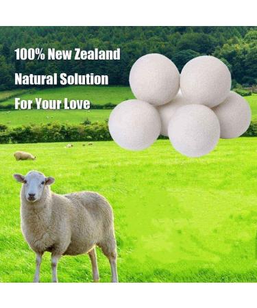 5 Pack XL Wool Dryer Balls Natural Fabric Softener Reusable Over 1000+ Loads Reduces Clothing Wrinkles and Saves Drying Time Laundry Household Essentials - Buy Online on GoSupps.com