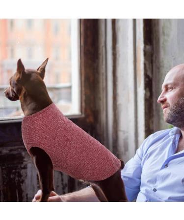 Shop Hjumarayan Medium Dog Sweater | Washable & Stylish Striped Fleece for Corgis & Dachshunds - Burgundy Red - Buy Online on GoSupps.com