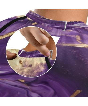 Kigai Purple Marble Barber Cape - Professional Waterproof Hair Cutting Cape for Men & Women - Adjustable Snap Closure Hairdressing Cape - Buy Online on GoSupps.com