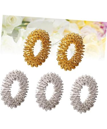 Ibasenice 5-St Spiky Sensory Ring - Acupressure Finger Circulation Toy | Chinese Medicine Massage Device - Buy Online on GoSupps.com
