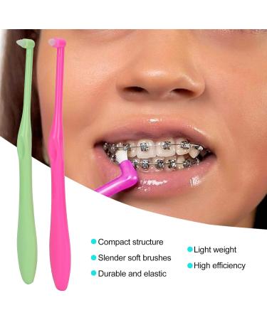 ZJchao 4pcs Dental Toothbrush - Soft Interdental Cleaners for Braces | Single-Head Toothbrushes for Optimal Oral Care - Buy Online on GoSupps.com